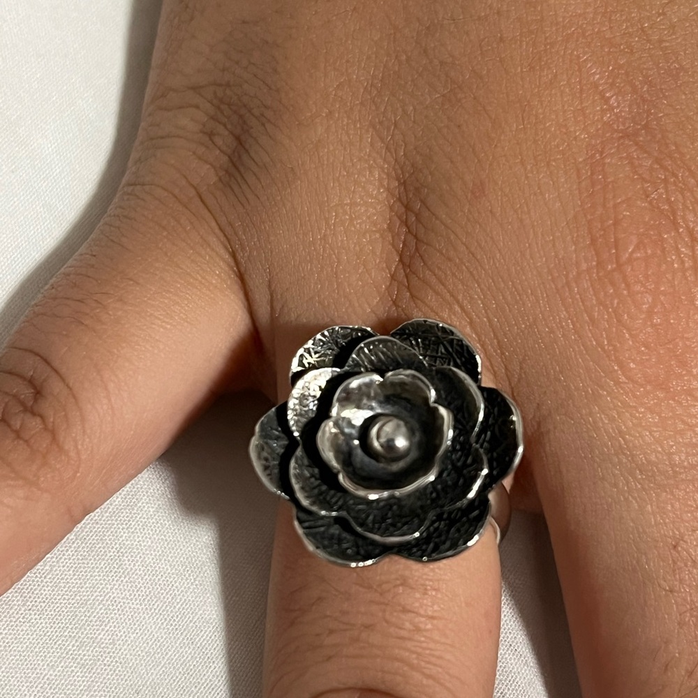 Peruvian Handmade Silver Floral Ring